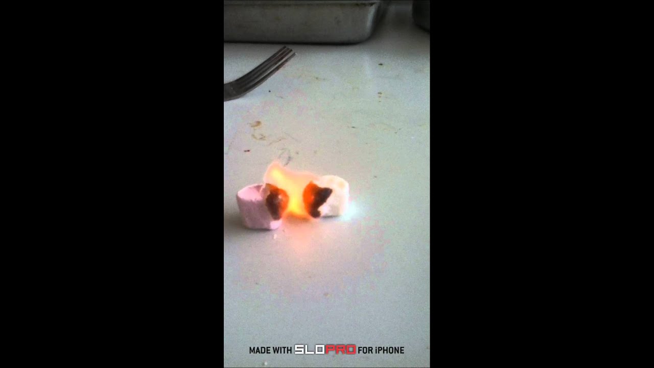 Marshmallow Burning. Slow Motion. - YouTube