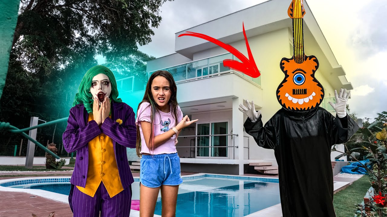 BELINHA E LADY JOKER SE UNIRAM PARA SALVAR O CANAL DA BELINHA DE UM VILÃO COM CABEÇA DE GUITARRA
