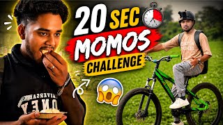 Cycle Ride Mein piyush ko Mil Gaya Momos Eating Challenge 😱🥟