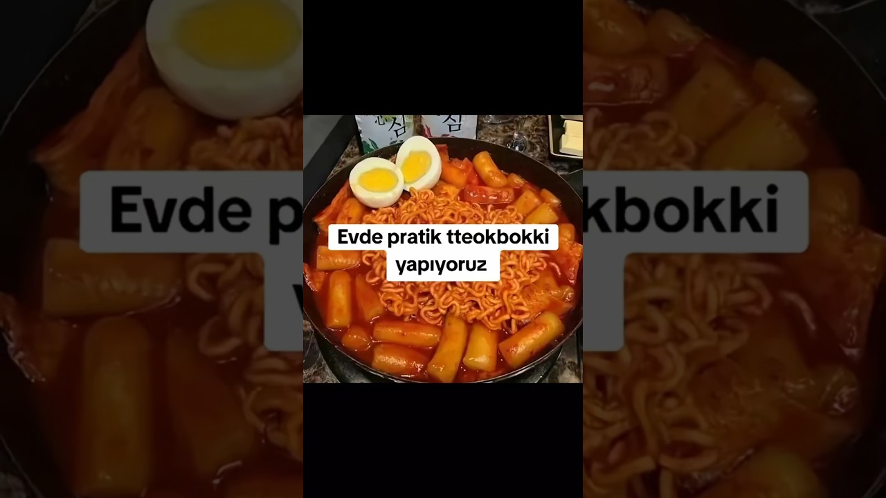 Evde pratik tteokbokki yapıyoruz tiktok:noragive #koreanfood #tteokbokki