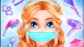 Little ice queen ❄️ princess beauty triplet salon makeup and dressup game screenshot 1