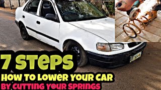 How To Lower Your Car By Cutting the Springs