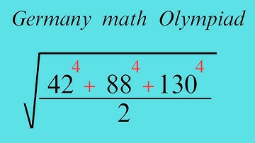 Germany | A very nice square root math simplification | Germany Math Olympiad |