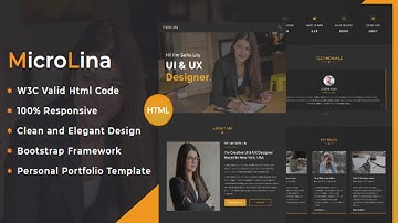 MicroLina - Responsive One Page Portfolio Template | Themeforest Website Templates and Themes