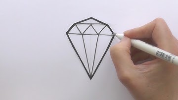 How to Draw a Cartoon Diamond