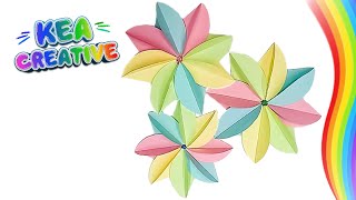 Very Easy Paper Flower Craft | Paper Flower Making Step By Step - @KeaCreative2