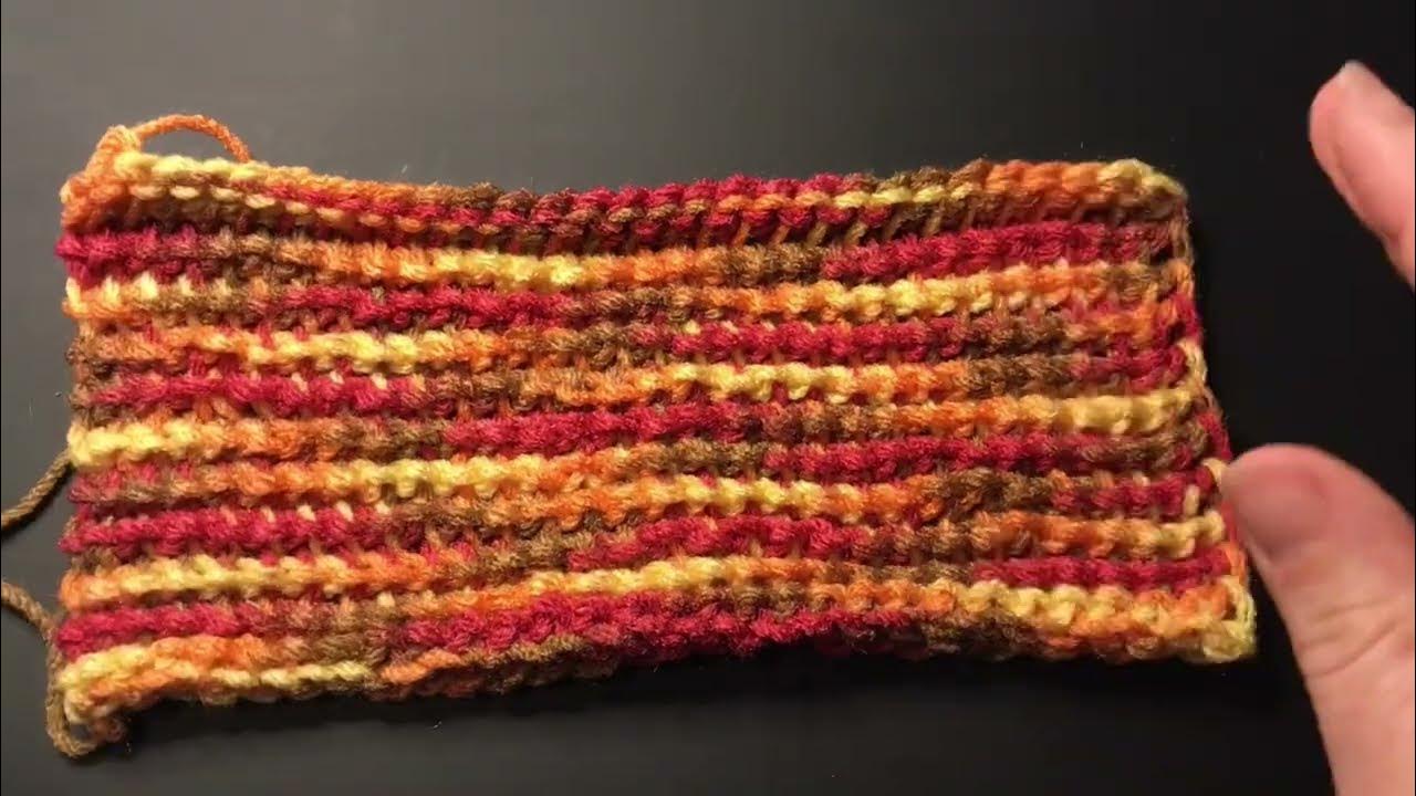 Tunisian Crochet Purl Stitch Lefthanded YouTube