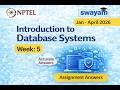 DBMS | NPTEL | Assignment 5 | 2026