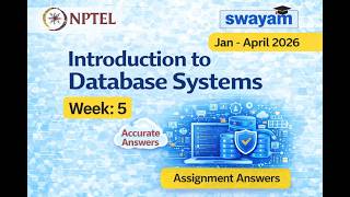 DBMS | NPTEL | Assignment 5 | 2026