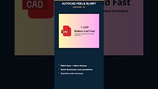 LISP for AutoCAD - Faster, Lighter Drafting ($4) | AutoCAD productivity toolkit