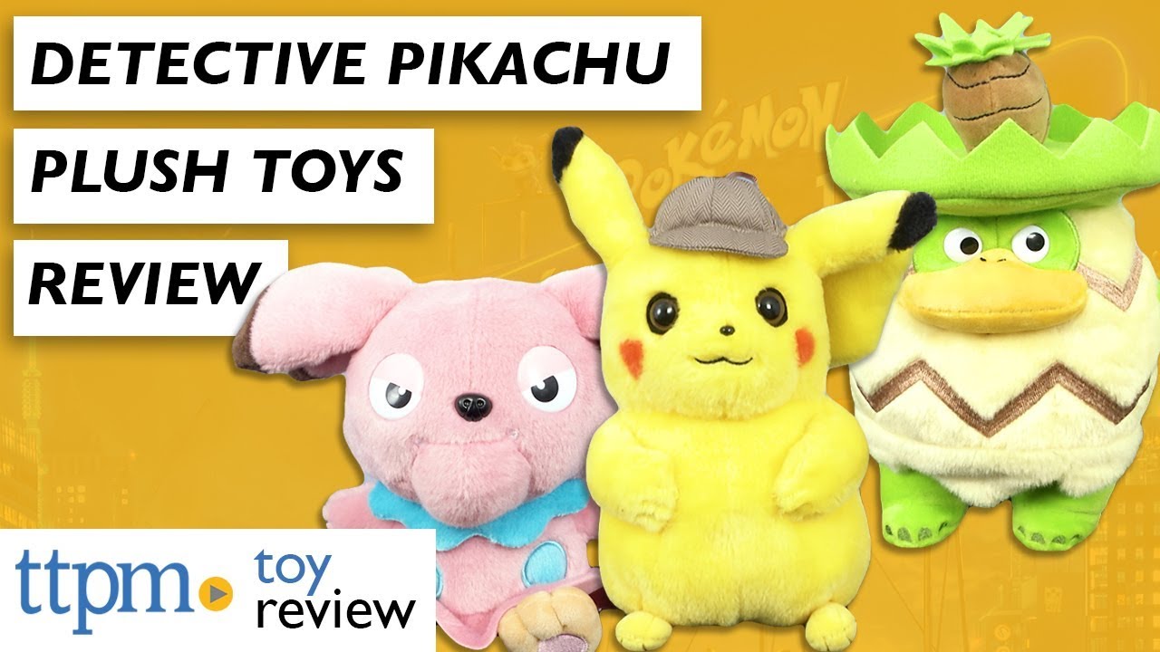 detective pikachu plush 16 inch