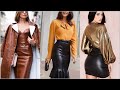 demanding and mostly wearing leather skirts// leather mini dress ideas