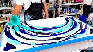 So Much Depth in this One!! - Ocean Waves - Acrylic Painting - Acrylic Pouring
