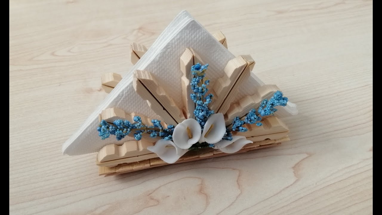 Ahşap mandalla peçetelik yapılışı...