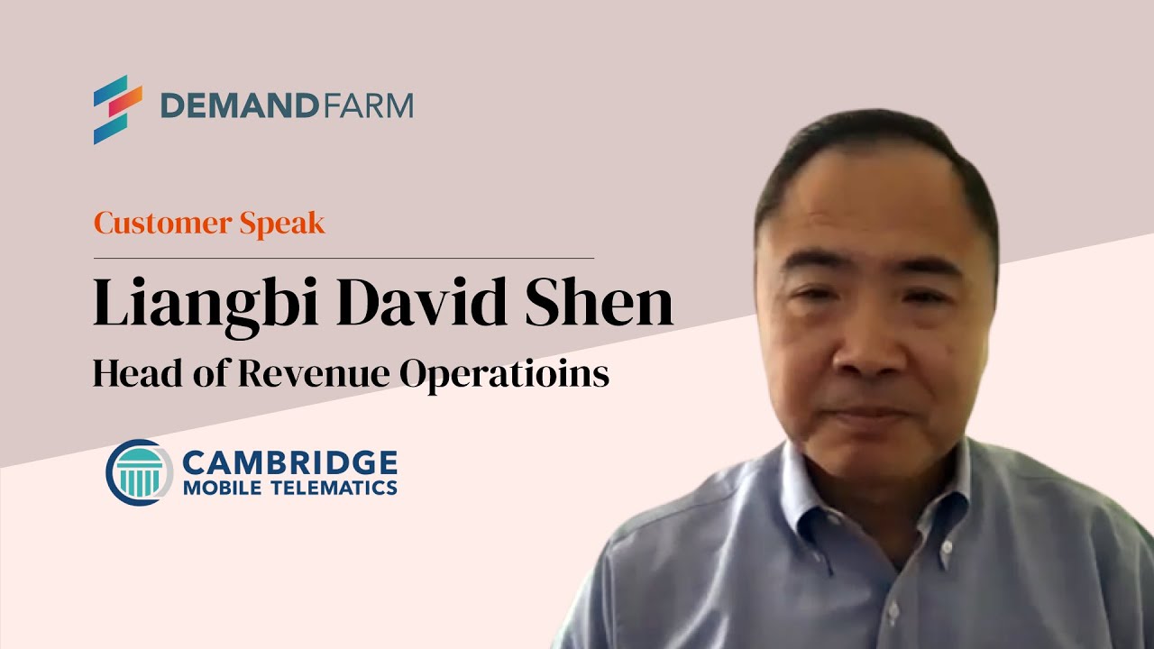Client Speak: Liangbi David Shen, Head of Revenue Operations at Cambridge Mobile Telematics