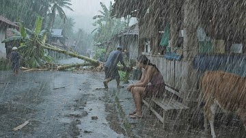 STORMY RAINS EMBRACE A PEACEFUL INDONESIAN VILLAGE, BRINGING SILENCE AND NOSTALGIA