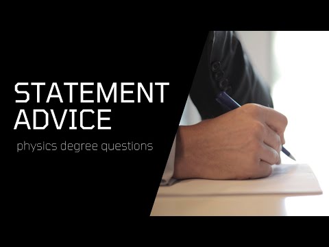 How To Write A Physics Personal Statement