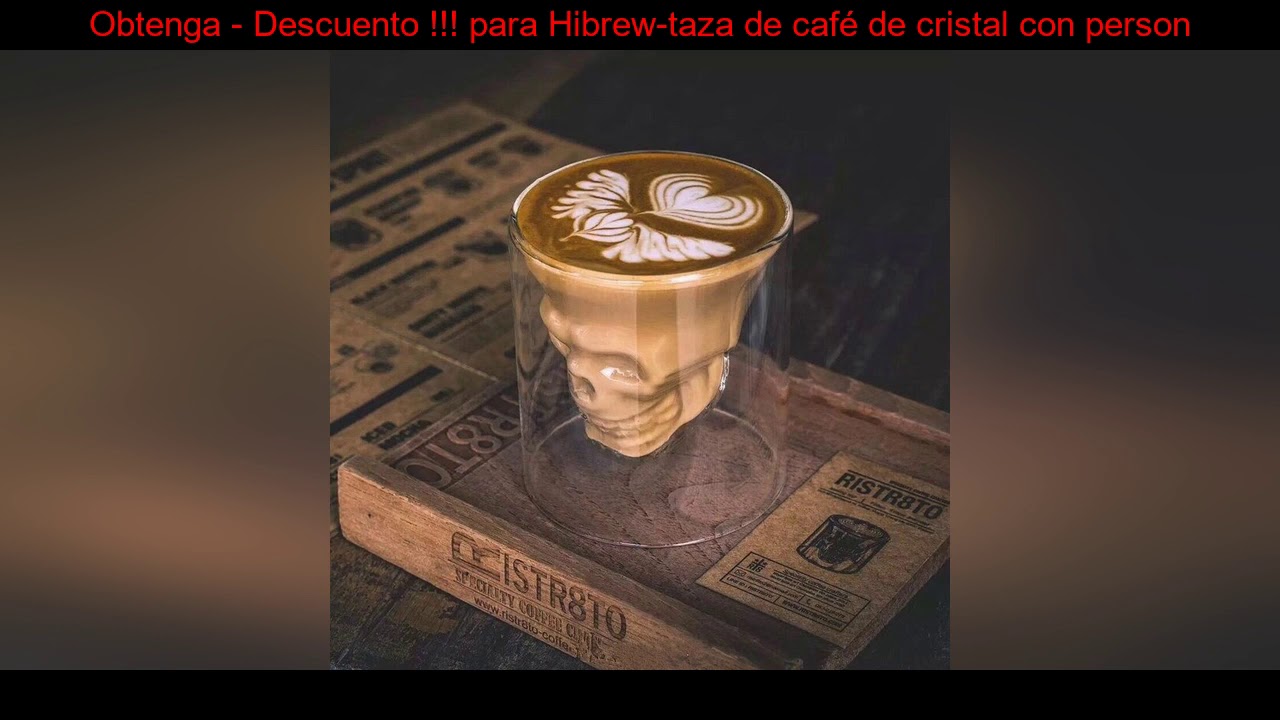 revisión – – Hibrew-taza de café de cristal con personalidad taza de calavera