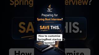 How can you customize the Spring Boot startup banner | Most Asked Java Interview Questions #java #in