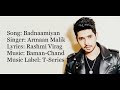 "BADNAAMIYAN" Full Song With Lyrics ▪ Armaan Malik ▪ Hate Story IV ▪ Karan Wahi, Urvashi Rautela