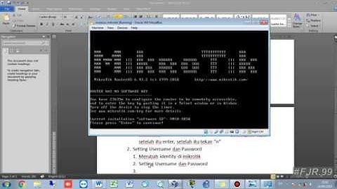 Konfigurasi dasar MikroTik RouterOS di VirtualBox