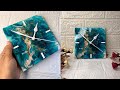 Mini Resin clock | Clock DIY from Epoxy Resin | Resin crafts #diy #homedecor #resinclock #resinart