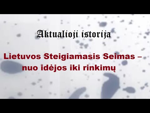 Video: Kas buvo Steigiamojo susirinkimo nariai?