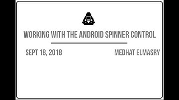 Working with the Android Spinner