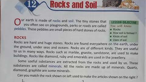 class 4 sub science  topic rocks and soil