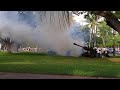 Army Artillery Unit Fires Massive 21-Gun Salute at Pearl Harbor 75th Anniversary