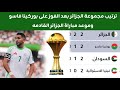 ترتيب مجموعة الجزائر في كأس الأمم الأفريقية بعد الفوز على بوركينا فاسو بعد نهاية الجولة الثانية 