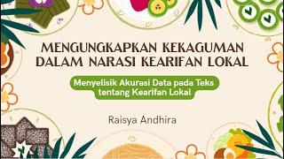 Expressing Admiration in Local Wisdom Narratives: Examining the Accuracy of Local Wisdom Text Data