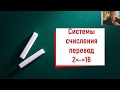 Перевод(из 2 в 16) из двоичной в шестнадцатеричную и обратно.Быстрый и лёгкий. Системы счисления.