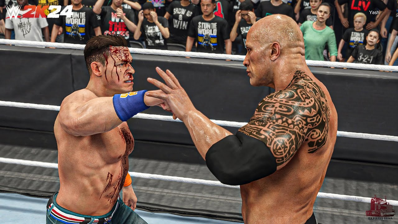 John Cena vs. The Rock - Iron Man Legend Match in WWE 2K24 - YouTube