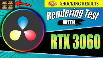 Davinci Resolve Render Test with RTX 3060 (8k, 4k, 2k, 1080p) - Shocking Results