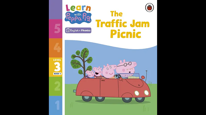 Reading Learn with Peppa Pig book - The Traffic Jam Picnic - English and Phonics Children Story Time