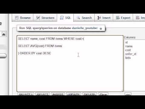 MySQL Database Tutorial   20   Subqueries