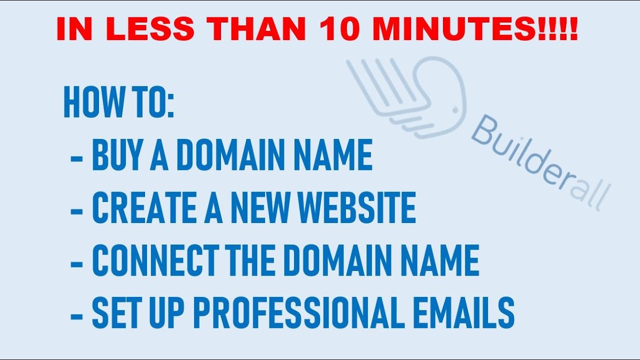 BUILDERALL: HOW TO CREATE A WEBSITE, BUY A DOMAIN, CONNECT in less than 10 MIN!