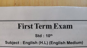 10th standard English first term exam paper 2025-26