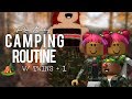 CAMPING ROUTINE WITH TWINS | ROBLOX BLOXBURG