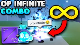 Using The GRAVITY CANE   PORTAL Infinite Combo In Blox Fruits...