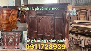 Tủ thờ 13 trám gỗ cẩm lai mộc | tủ thờ gỗ cẩm lai | tủ thờ 13 trám cẩn ốc gỗ cẩm lai | tủ thờ đẹp |
