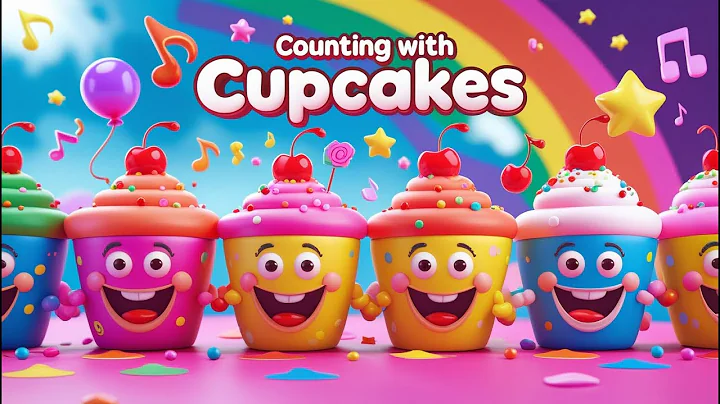Counting with Cupcakes 🧁 | Fun Kids Counting Song | Numbers 1 to 10 #nurseryrhymes #kidssongs