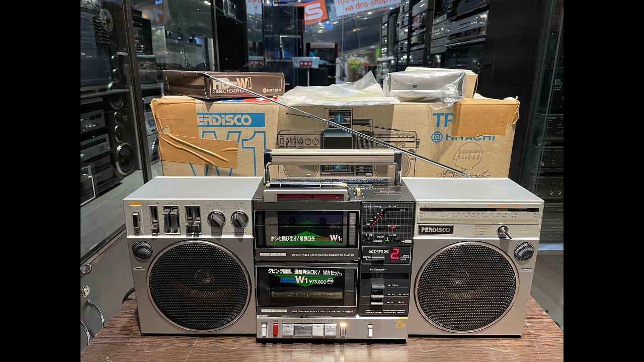 vintagemoscow. магнитола hitachi perdisco w1 - YouTube