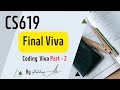 Final viva, (Coding viva) Part - 2