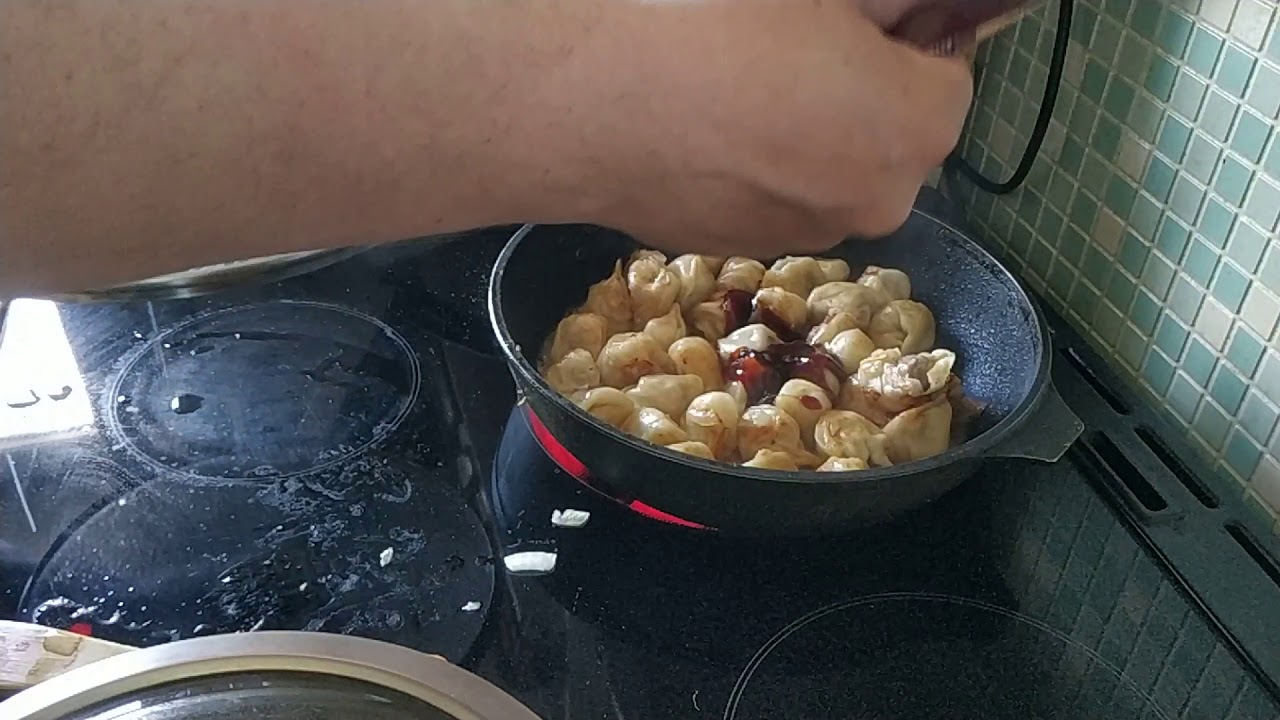 Пожарить Пельмени На Сковороде С Фото