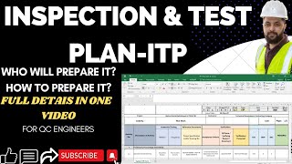 What Is ITP, Inspection And Test Plan ? How To Prepare Inspection And Test Plan ? For QC Engineers