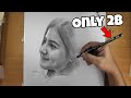 Realistic Portrait Drawing Just a 2B Pencil ( Bulan Sutena )