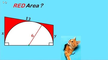 Can you find the Red Area? | (Inscribed Semicircle) | Crazy Geometry Trick #geometry #maths