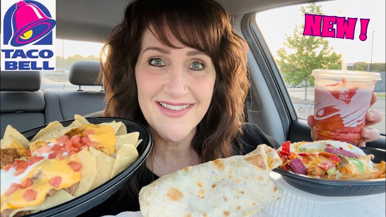 Taco Bell NEW Chile Verde Fries AND Burrito MUKBANG! 😛..Am I low